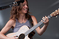 Ani DiFranco on guitar