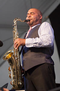 Derek Douget on sax