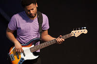 Barry Stephenson on bass guitar