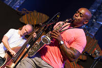 Aaron Fletcher on saxophone