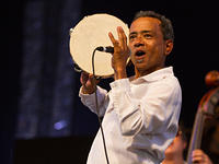 John Boutte with tambourine