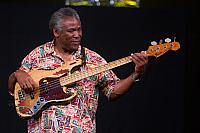 Millard Green on bass guitar
