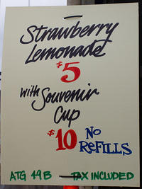 Strawberry Lemonade menu