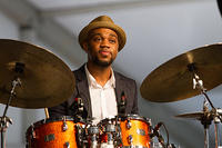 Gerald T. Watkins Jr. on drums