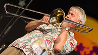 John Mahoney on trombone