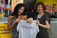 Makiko with her friend and teddy