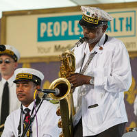 Roger Lewis on saxophone