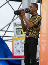 Jon Batiste on melodica