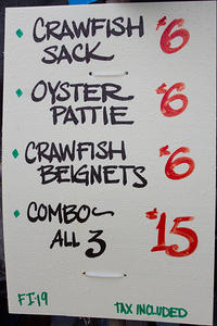 Patton’s Caterers menu