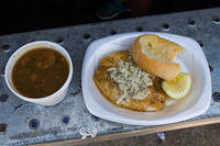 Creole Filé Gumbo, Trout Baquet