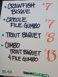 Baquet’s Li’l Dizzy’s Café Menu