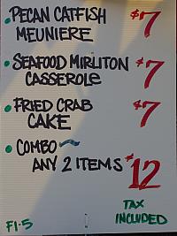 C.P.G. Catering menu