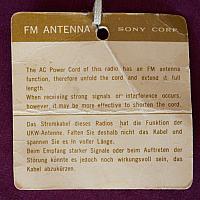 Cord FM Antenna Tag